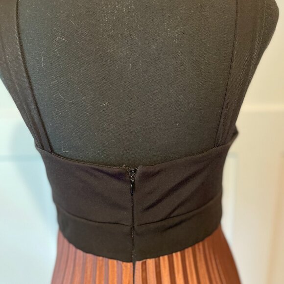 VTG Betsy & Adam Maxi Dress Pleated Ombre Sz 10 - Picture 7 of 9